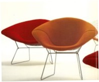 Original Knoll International Diamond Chair – Formpolster, Modelle 421/422/423/424.